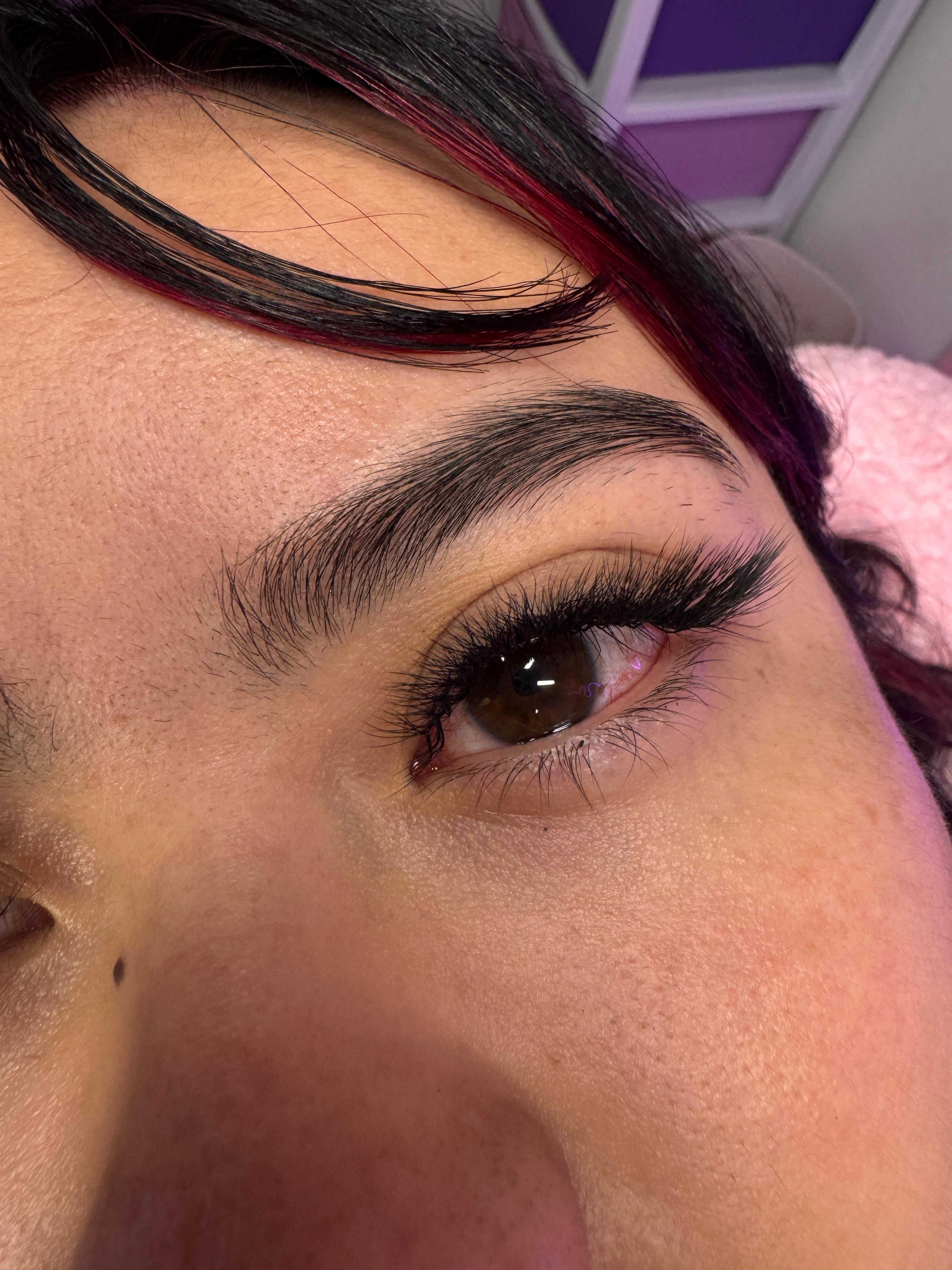 Antes extensiones pestanas Armenia Moritas