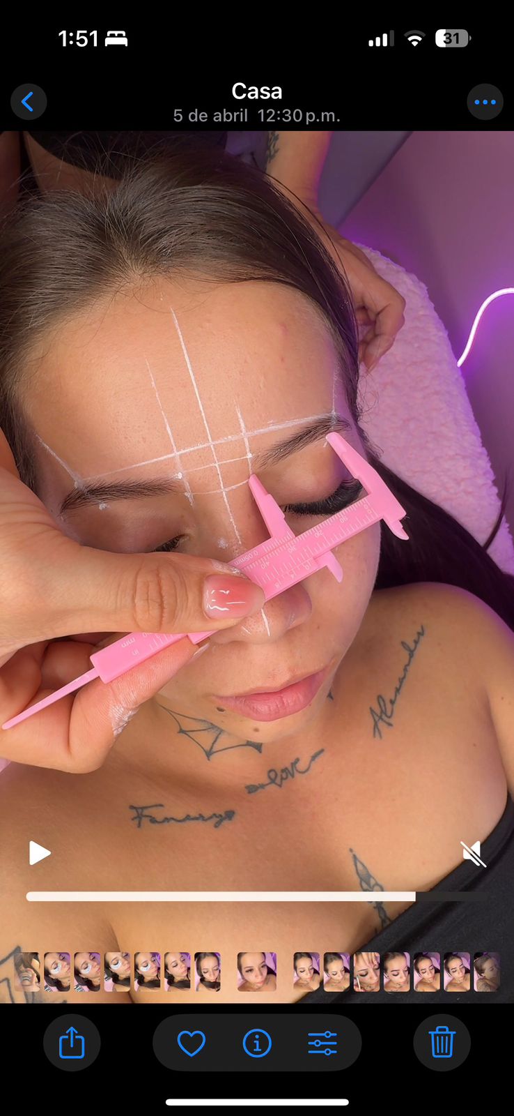 Antes microblading cejas Armenia Moritas