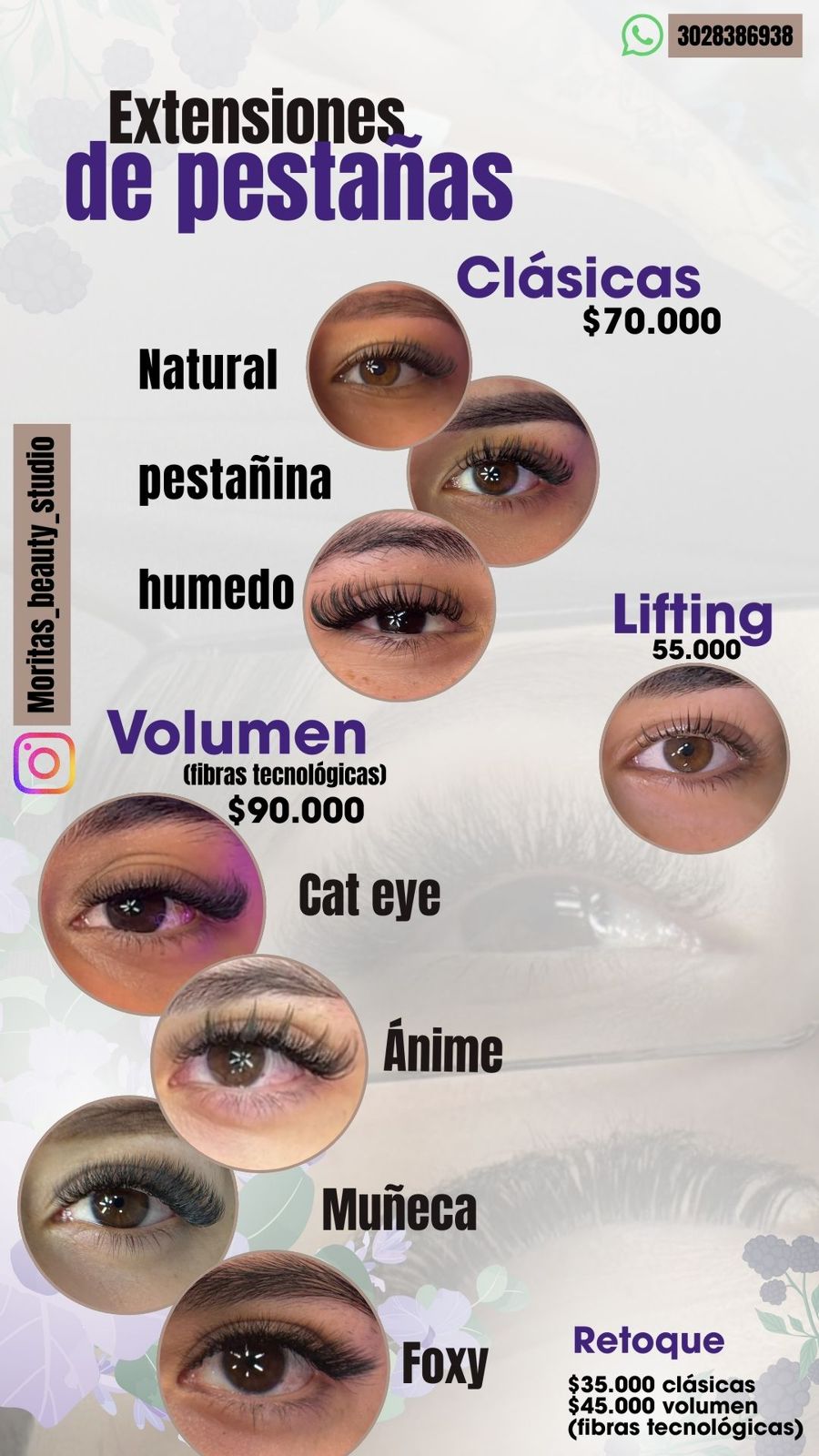 Extensiones pestanas pelo a pelo Armenia Moritas